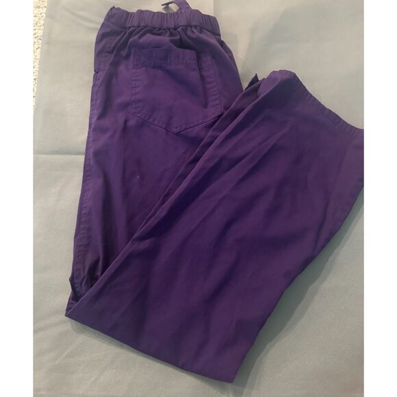Healing Hands Scrubs for Women Sz S Drawstrings and Pockets Purple - Picture 6 of 10